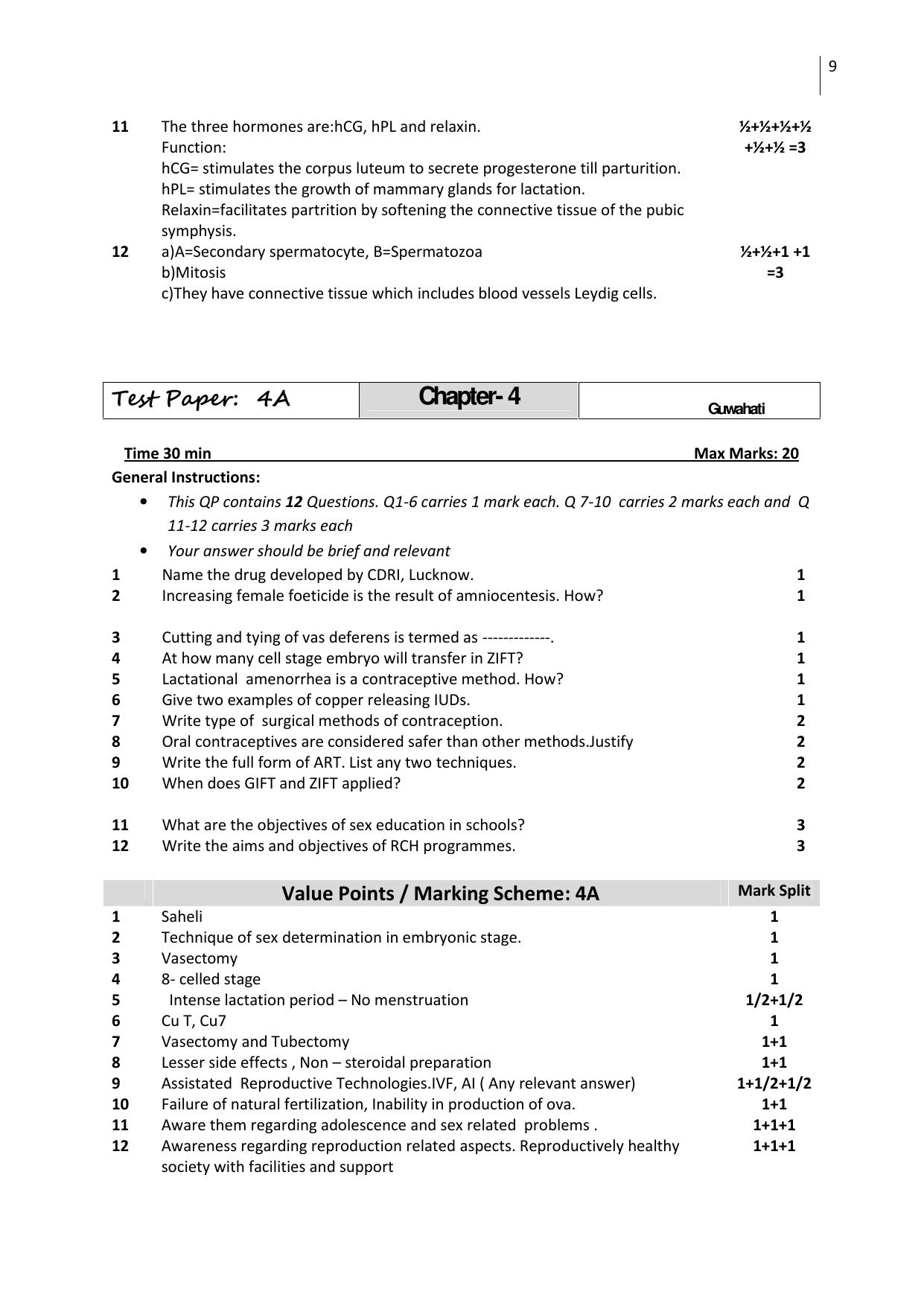 Free Printable CBSE Class 12 Biology All Chapters Worksheets - Page 9