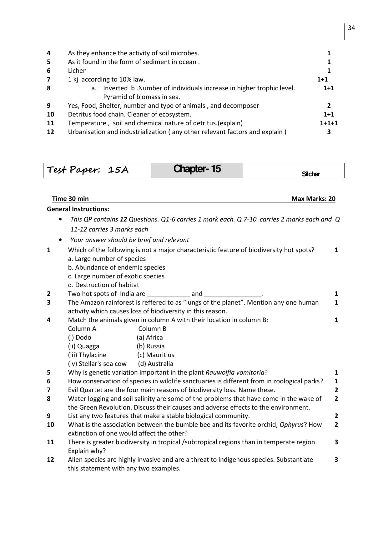 Free Printable CBSE Class 12 Biology All Chapters Worksheets - Page 34