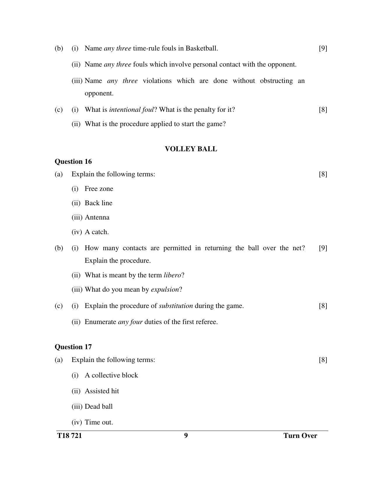 icse class 10 physical education question paper 2021 solved