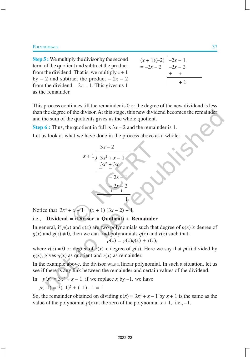 NCERT Book for Class 9 Maths Chapter 2 Polynomials - Page 10