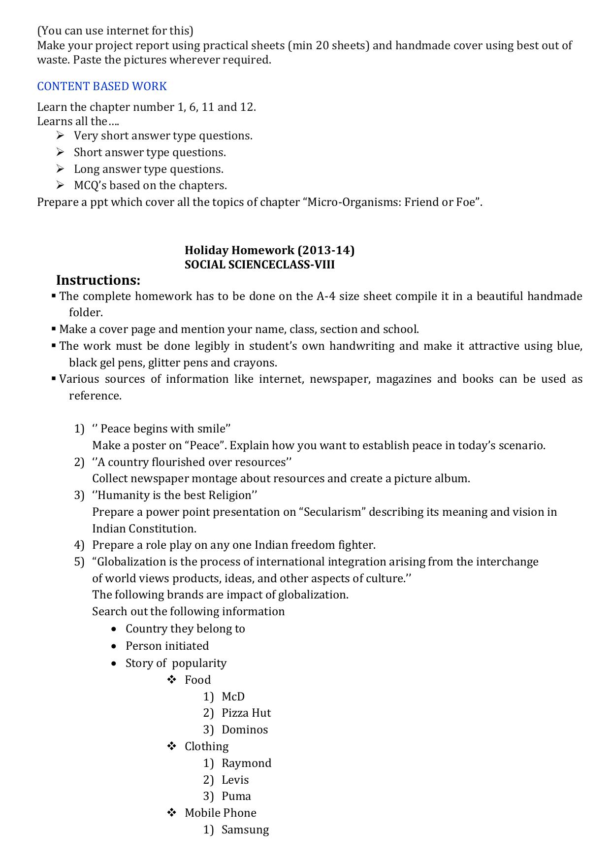 CBSE Worksheets for Class 8 English Assignment 99 - Page 5