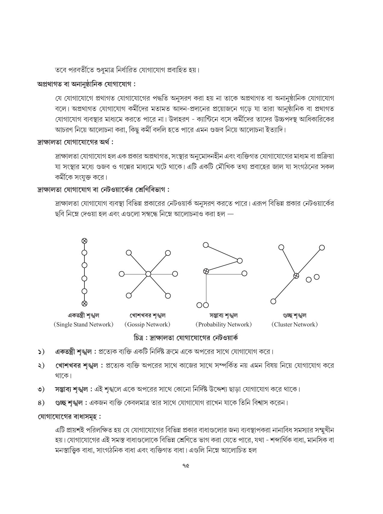 Tripura Board Class 12 Karbari Shastra Bengali Version Workbooks - Page 75