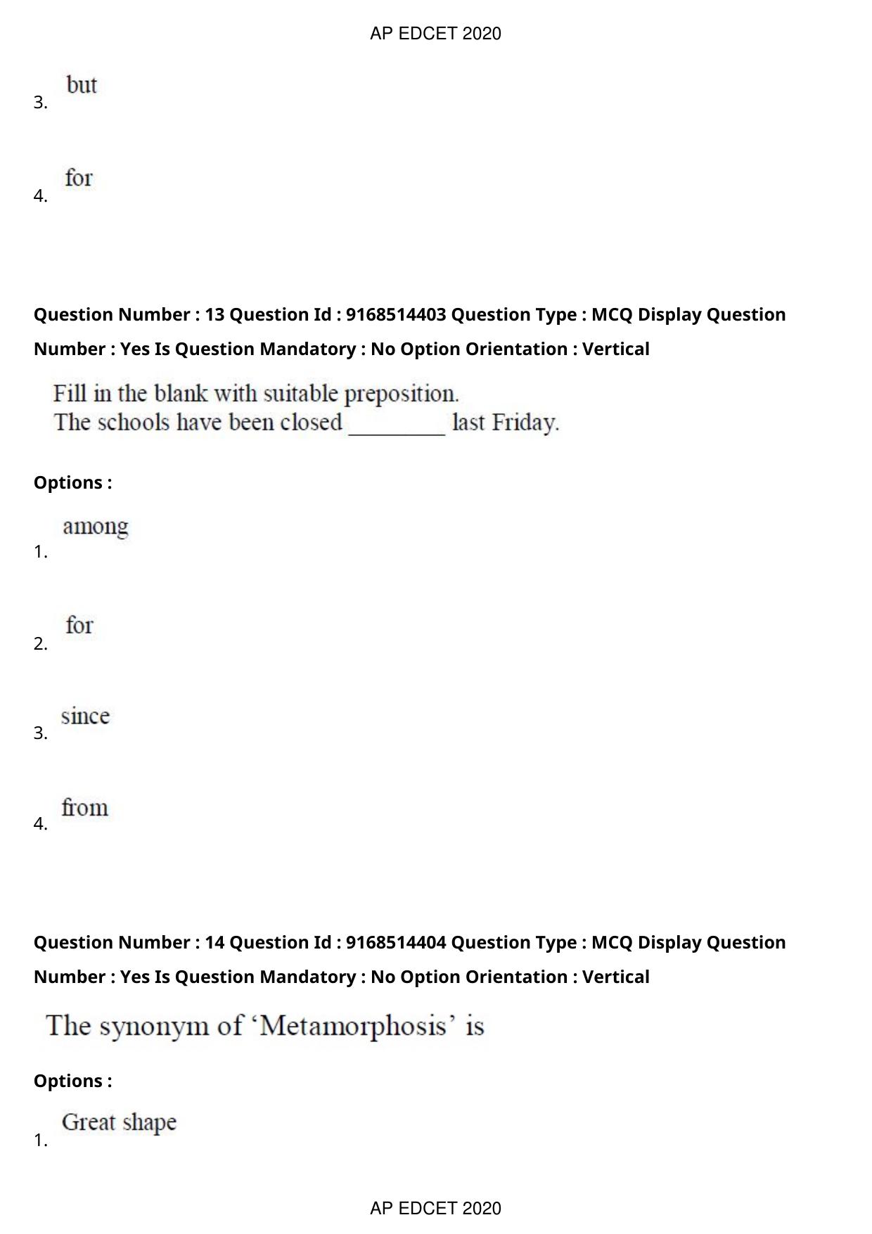 AP EDCET 2020 English Question Paper - Page 10