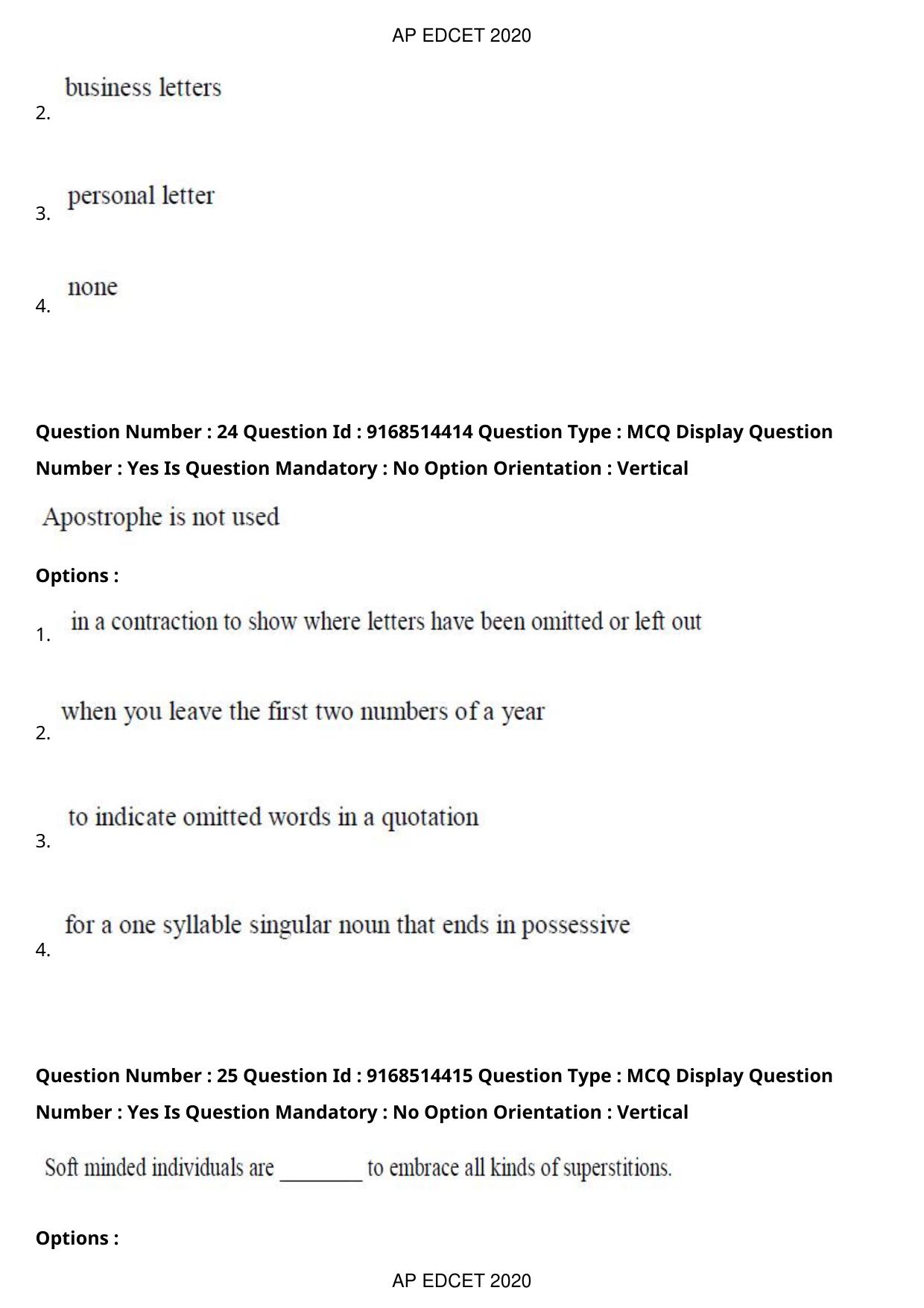 AP EDCET 2020 English Question Paper - Page 16