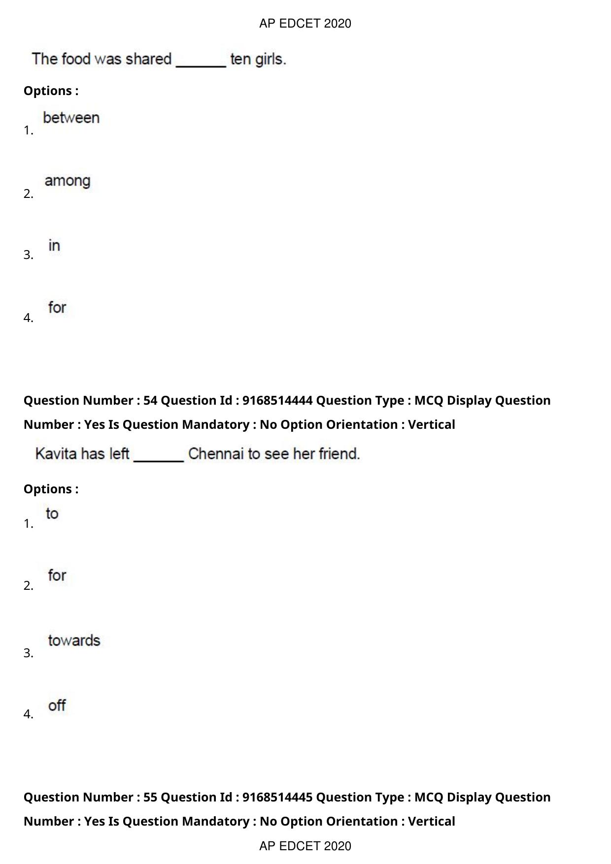 AP EDCET 2020 English Question Paper - Page 39