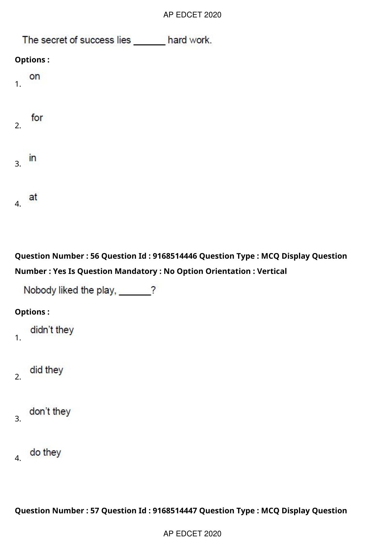 AP EDCET 2020 English Question Paper - Page 40