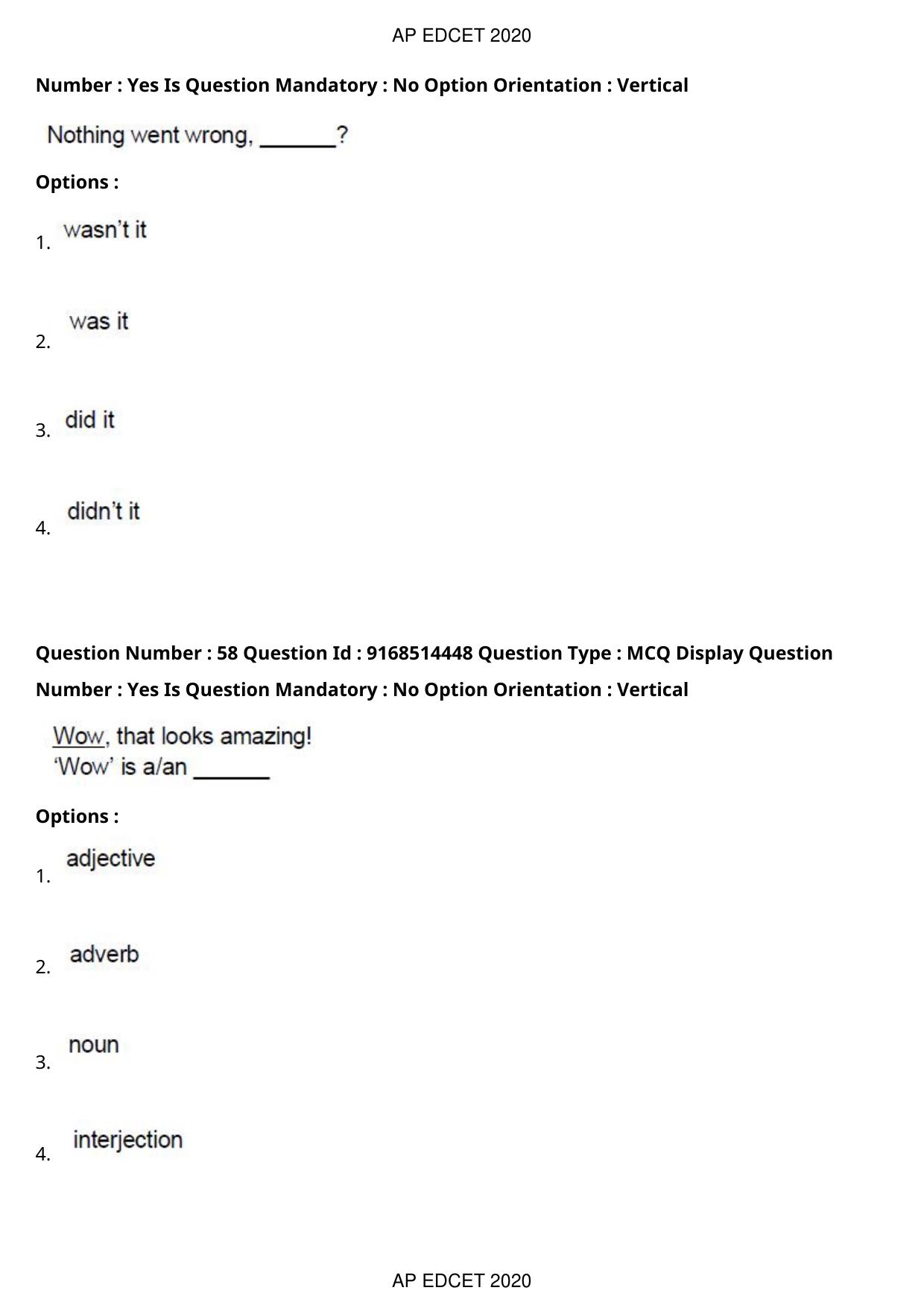 AP EDCET 2020 English Question Paper - Page 41