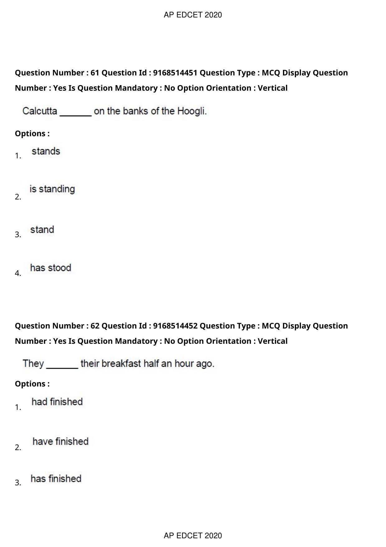 AP EDCET 2020 English Question Paper - Page 43