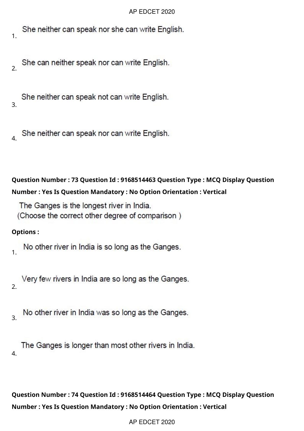 AP EDCET 2020 English Question Paper - Page 49