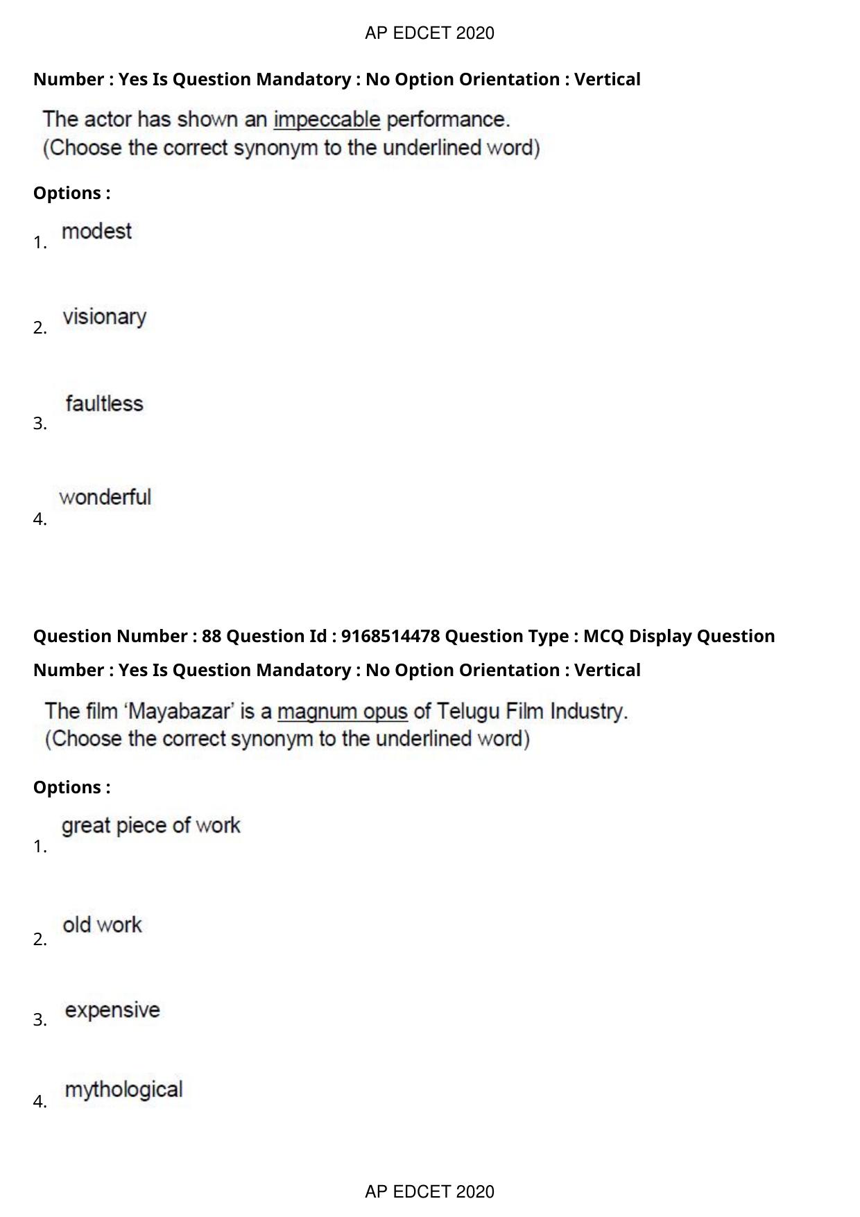 AP EDCET 2020 English Question Paper - Page 57