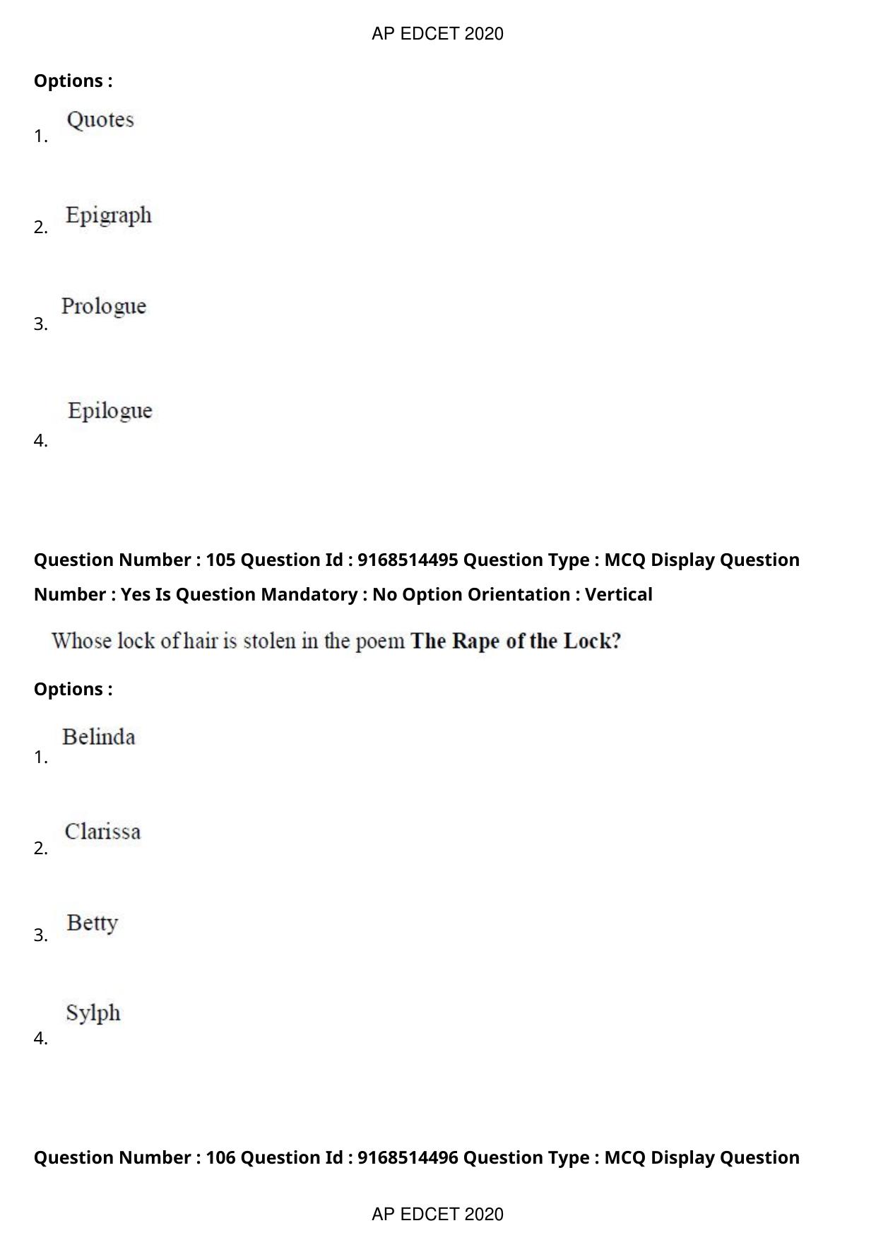 AP EDCET 2020 English Question Paper - Page 66