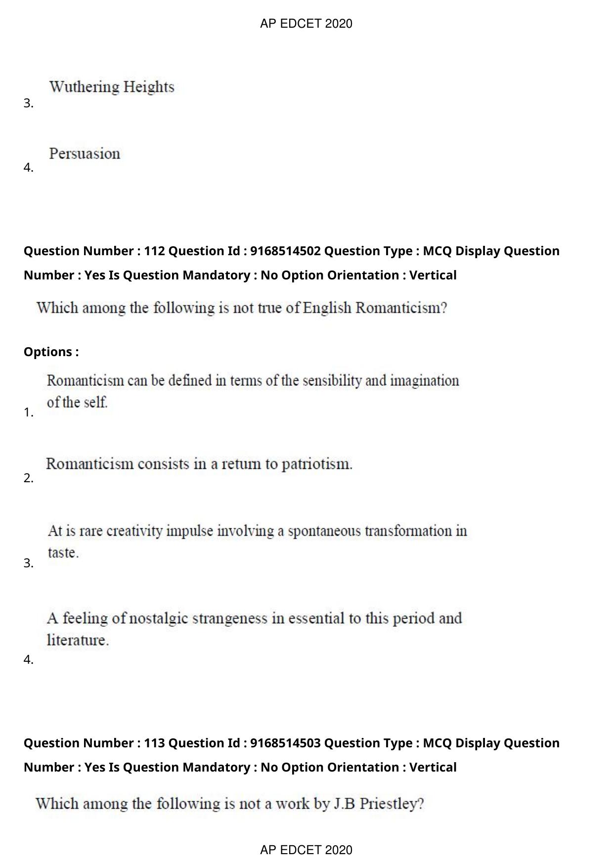 AP EDCET 2020 English Question Paper - Page 70