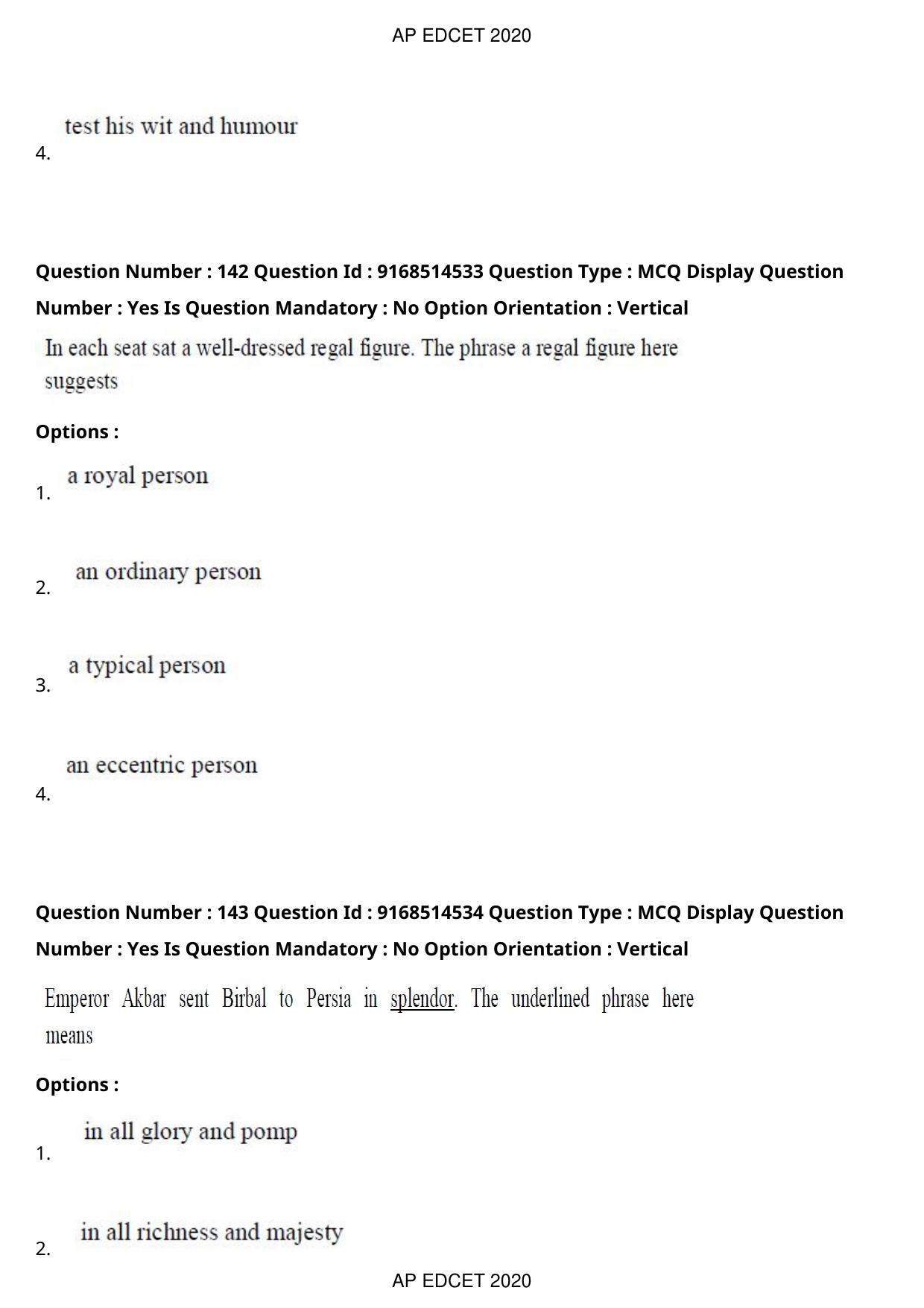 AP EDCET 2020 English Question Paper - Page 88