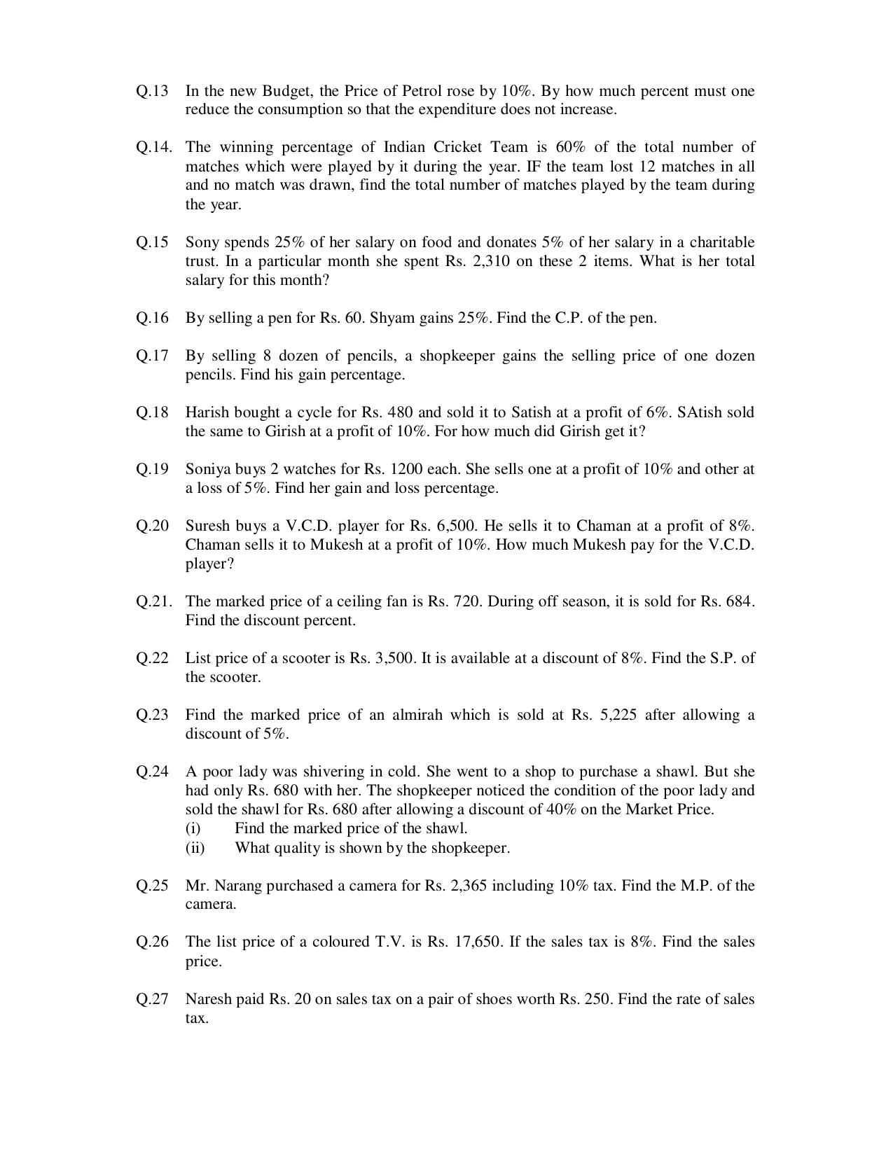 CBSE Worksheets for Class 8 Mathematics Assignment 7 - Page 2