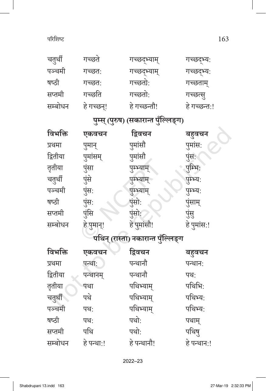 NCERT Book for Class 10 Sanskrit Chapter 13 शब्दरूपाणि