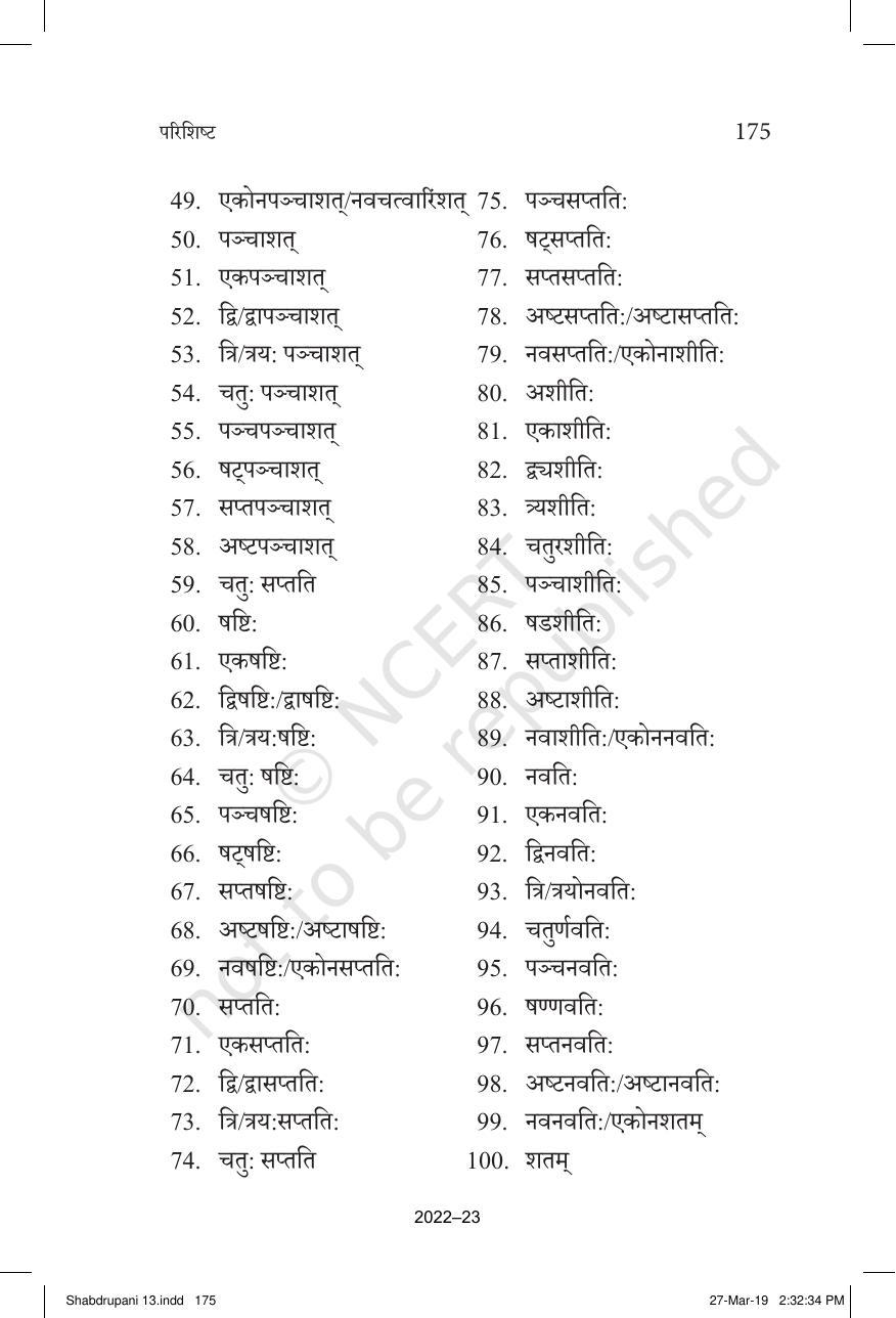 Ncert Book For Class 10 Sanskrit Chapter 13 शब्दरूपाणि