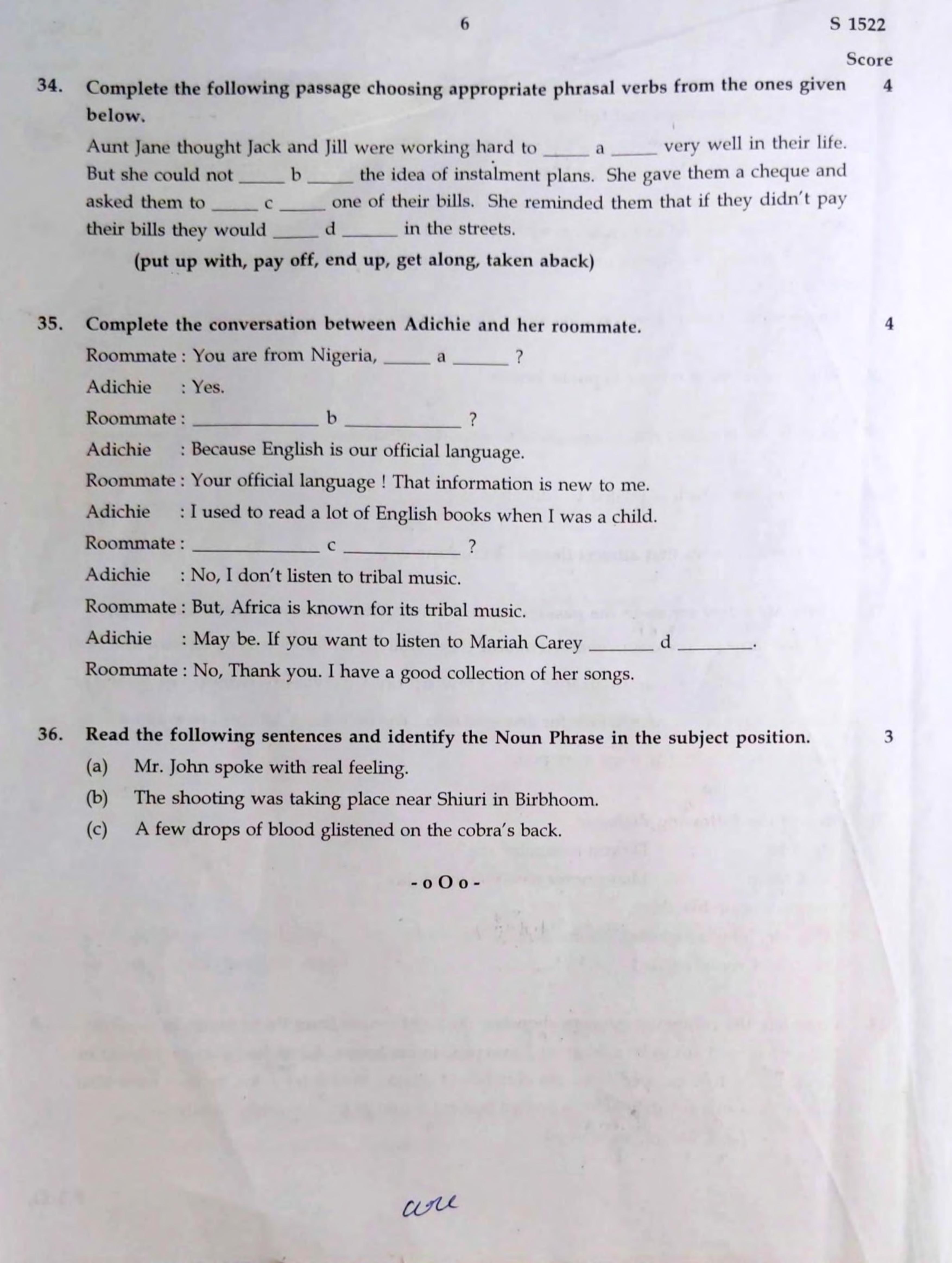 Kerala SSLC 2020 English Question Paper - Page 6