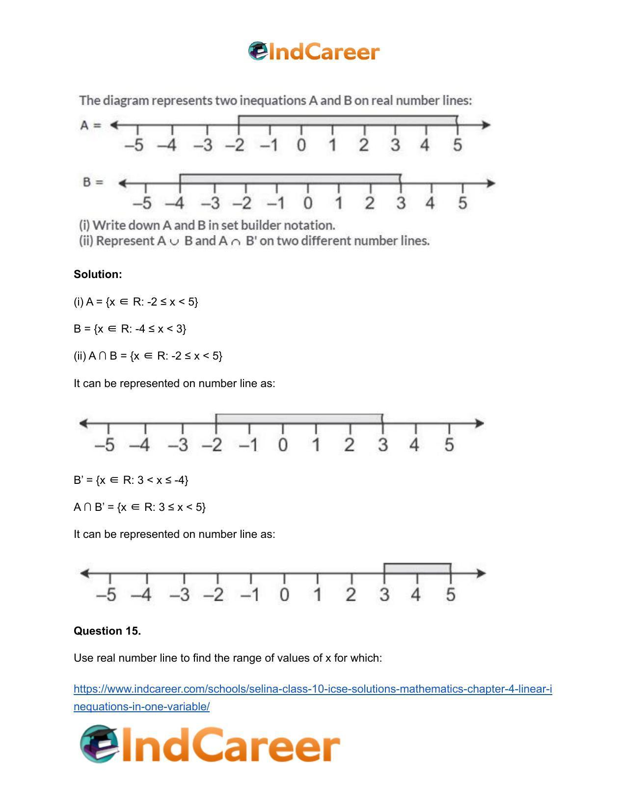 Selina Class 10 Icse Solutions Mathematics Chapter 4 Linear Inequations In One Variable 1756