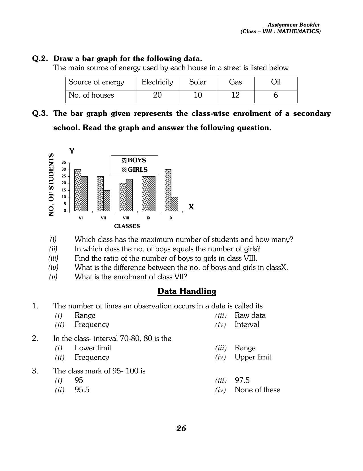 CBSE Worksheets for Class 8 Mathematics Assignment 13 - Page 16