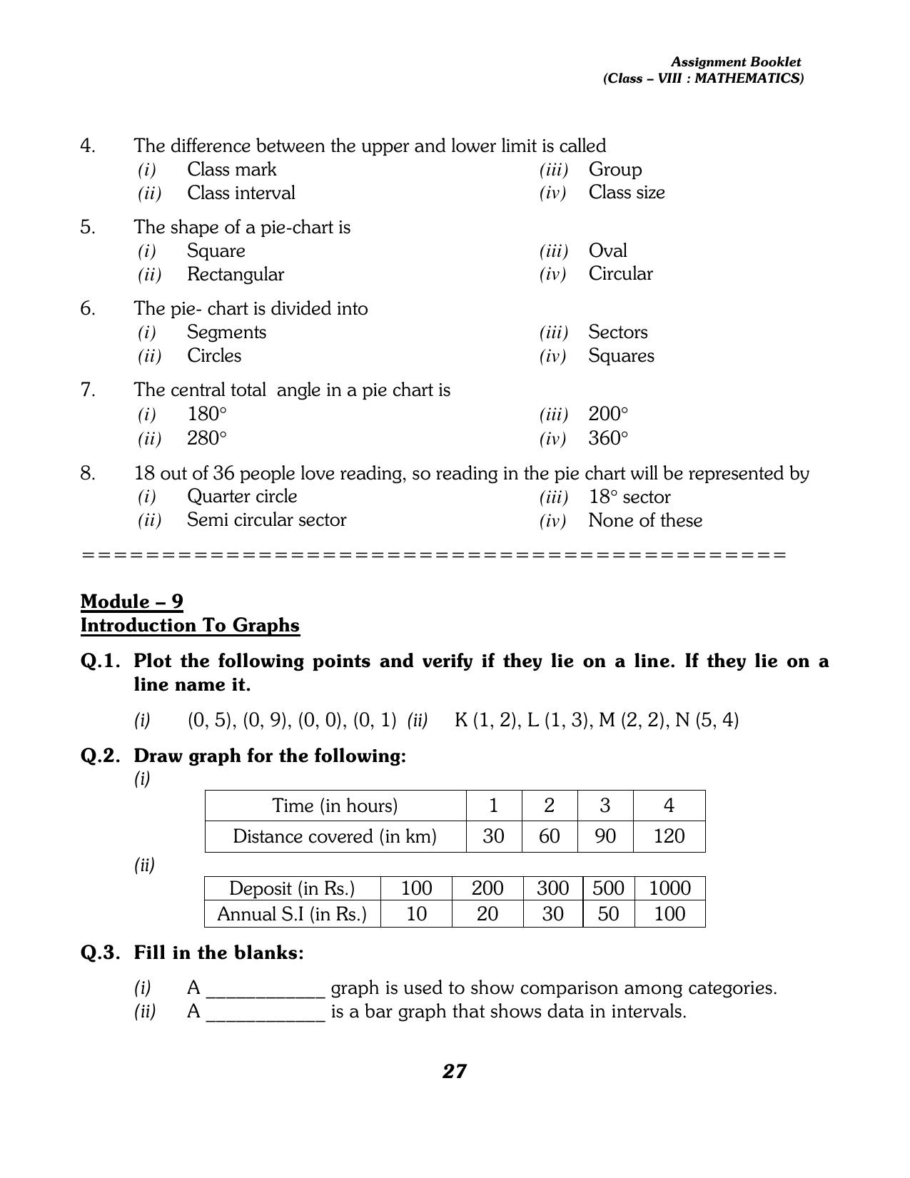 CBSE Worksheets for Class 8 Mathematics Assignment 13 - Page 17