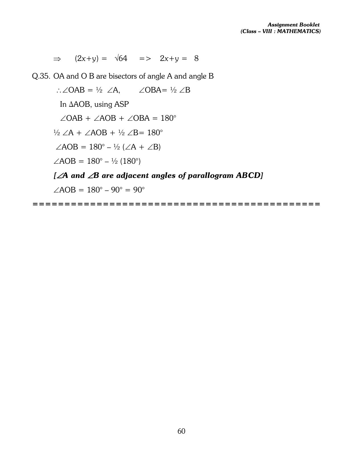 CBSE Worksheets for Class 8 Mathematics Assignment 13 - Page 50