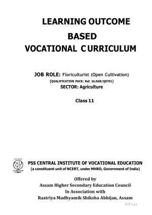 AHSEC 1st Year Agriculture & Horticulture Agriculture Syllabus