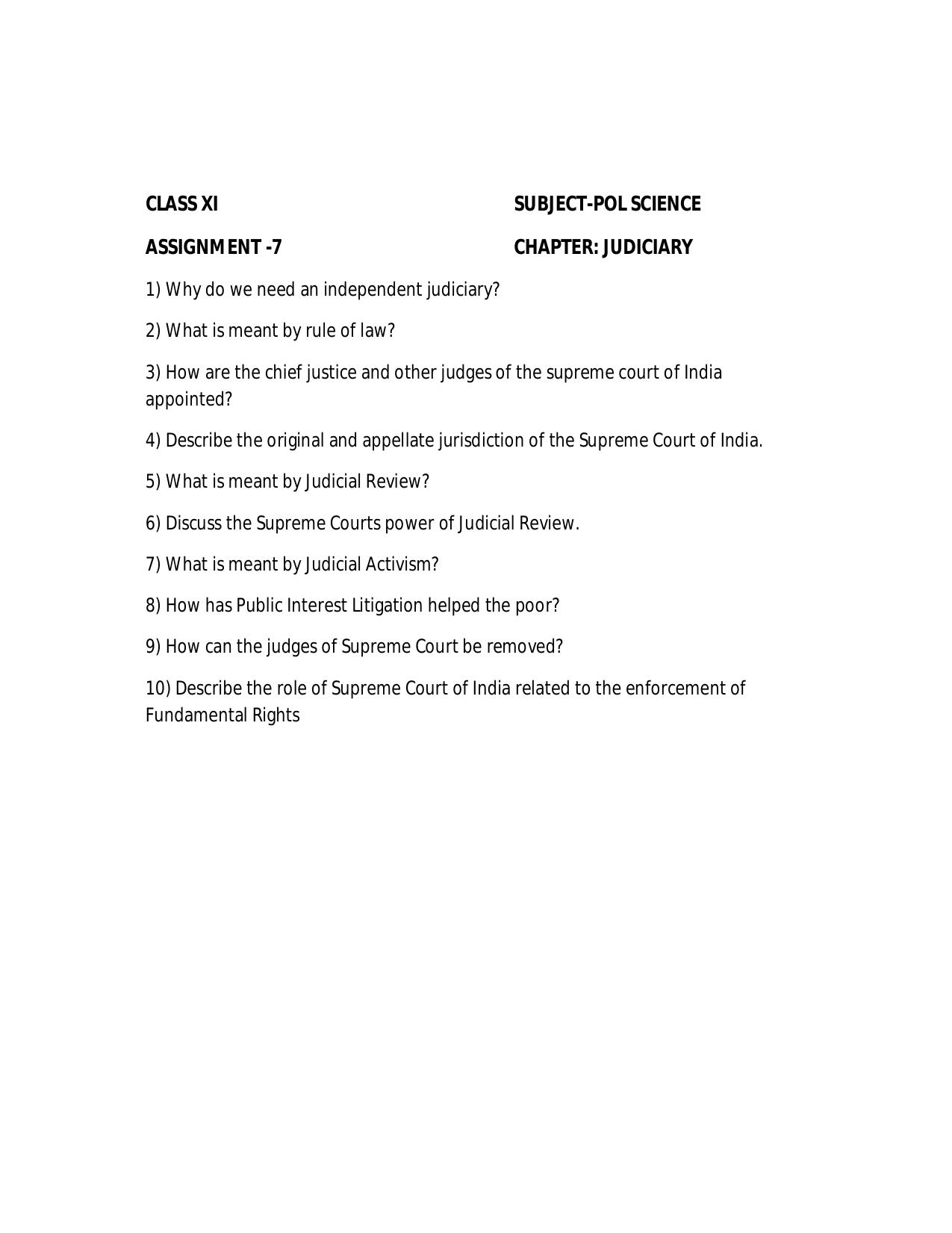 CBSE Worksheets for Class 11 Physics Assignment 21 - Page 1