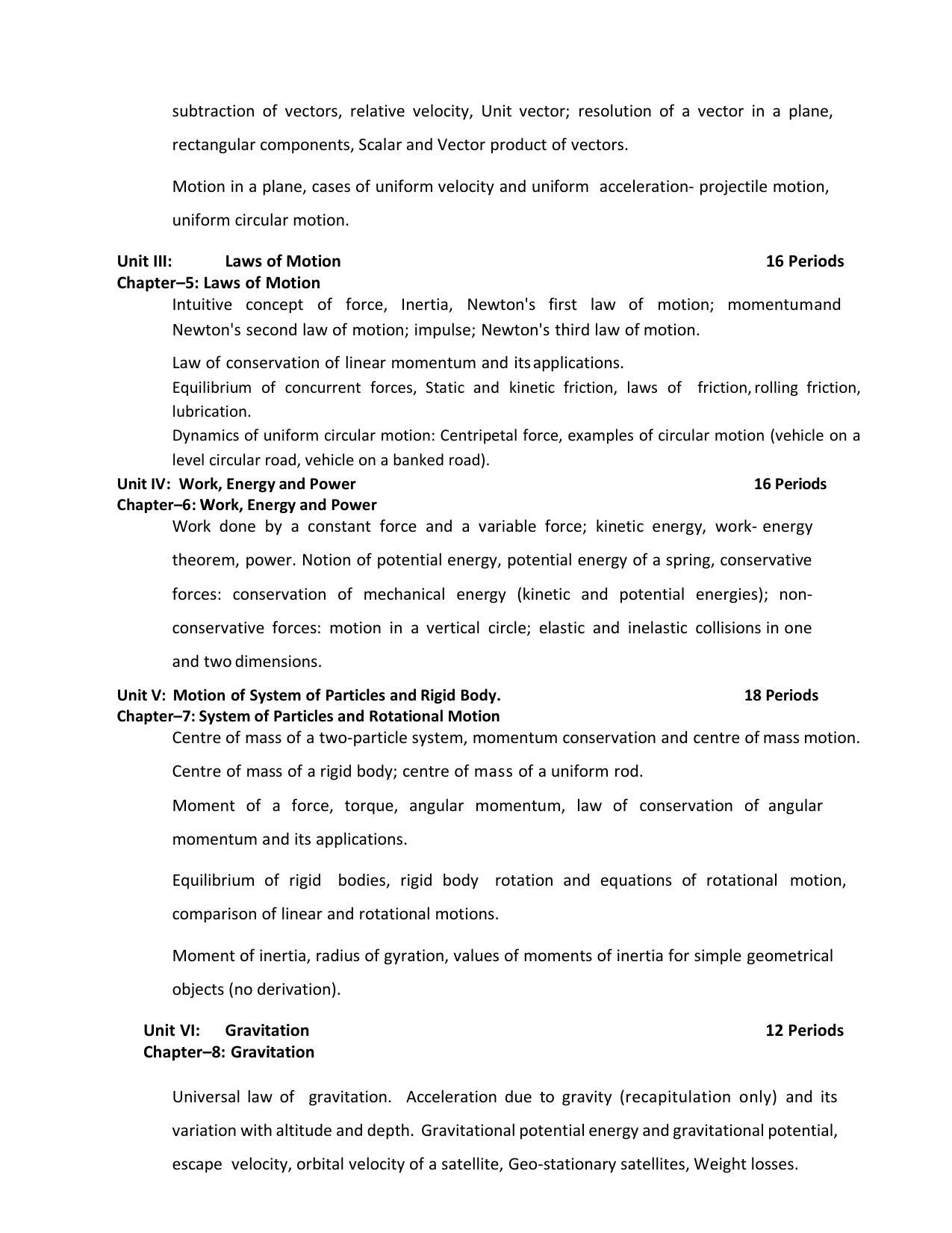 AHSEC 1st Year Physics Syllabus - Page 3