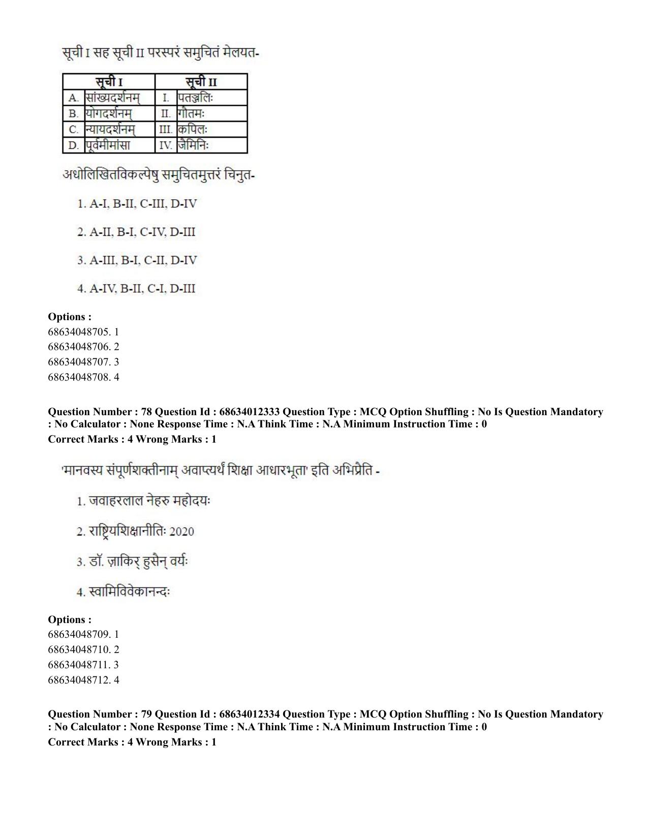 CUET PG 2023:ACQP01 – Shiksha Shastri B.Ed. (Hindi)-Shift 1 (09-06-2023) Question Paper - Page 39