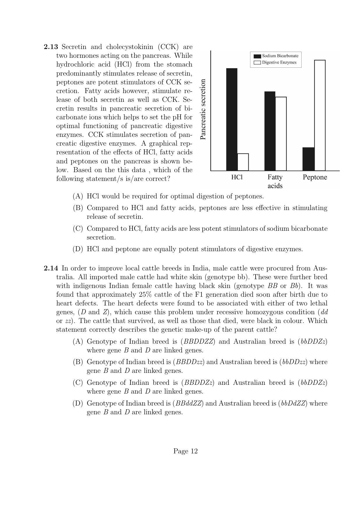 NEST 2013 Question Paper - Page 12