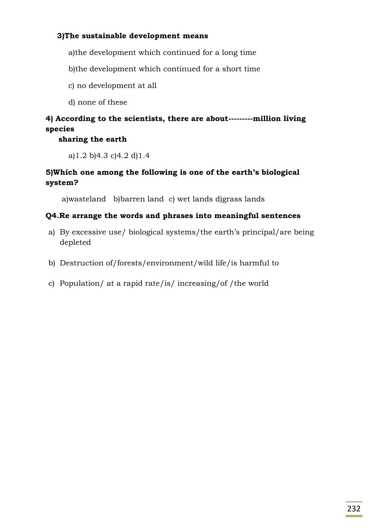 CBSE Worksheets for Class 11 English The Ailing Planet questions answers - Page 2