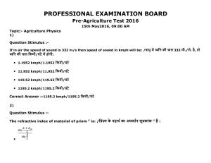 MP PAT (Exam. Date 15/05/2016 Time 9:00 AM to 12:00 Noon) Slot1 Question Paper