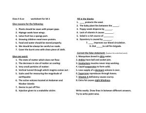 Worksheet for Class 5 Science Assignment 39