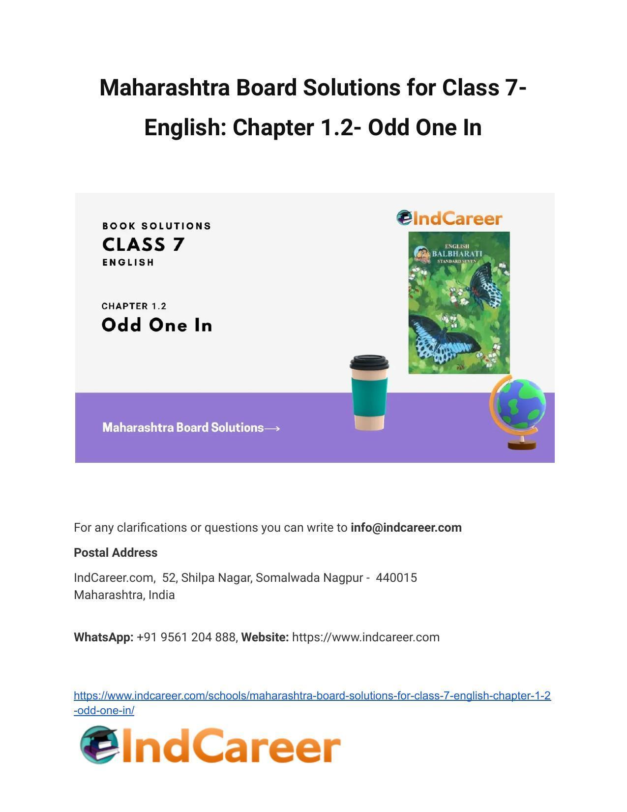 maharashtra-board-solutions-for-class-7-english-chapter-1-2-odd-one