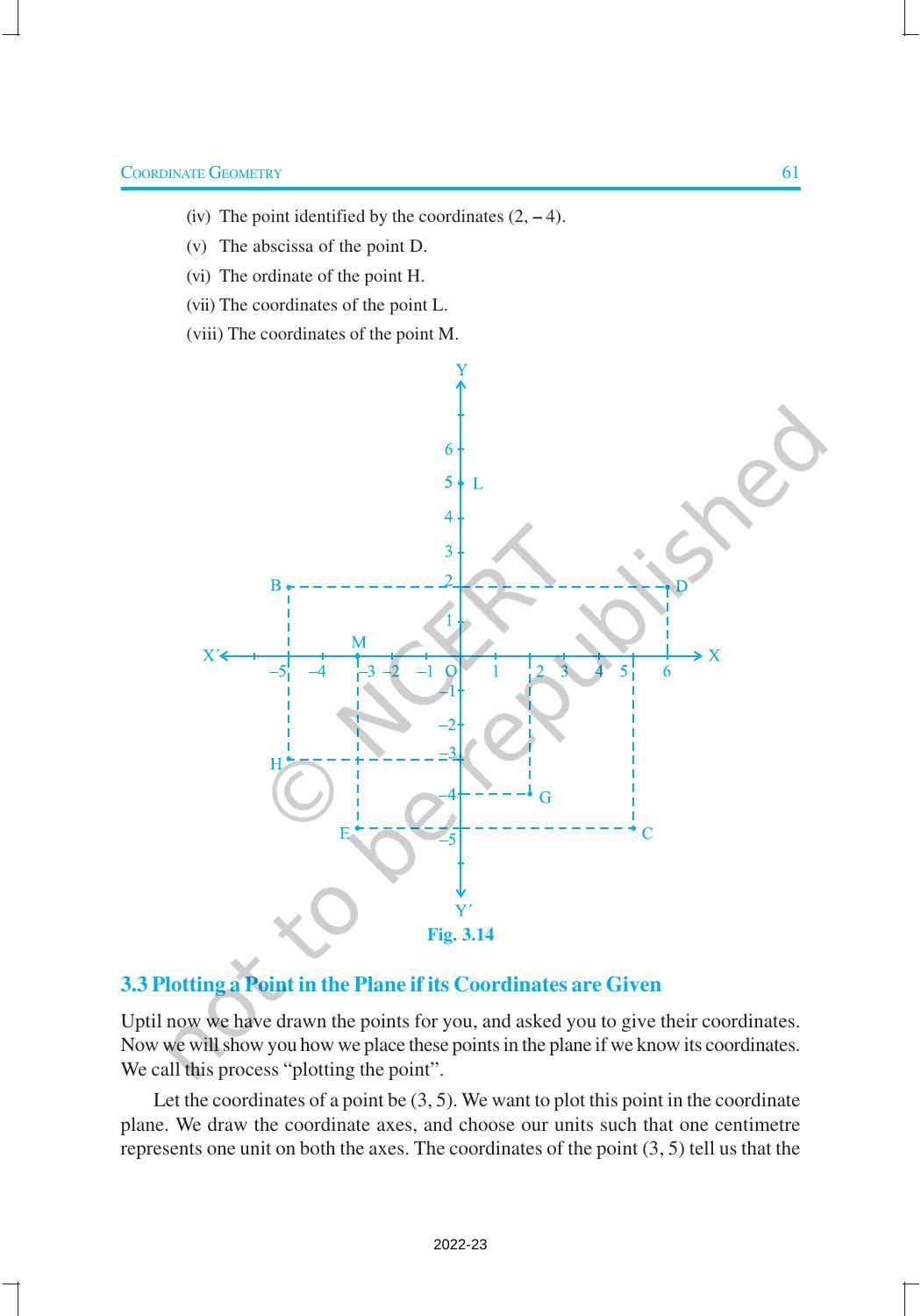 NCERT Book For Class 9 Maths Chapter 3 Coordinate Geometry