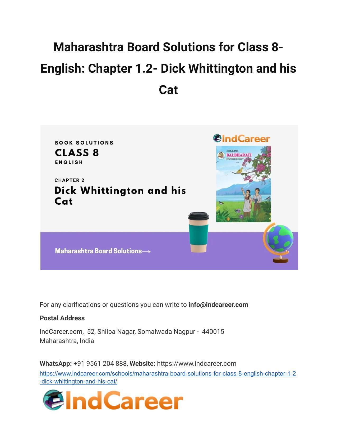 maharashtra-board-solutions-for-class-8-english-chapter-1-2-dick