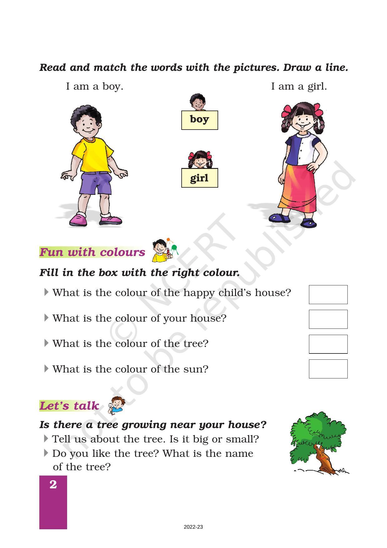 NCERT Book for Class 1 English (Marigold):Unit 1Poem-A Happy Child - Page 2