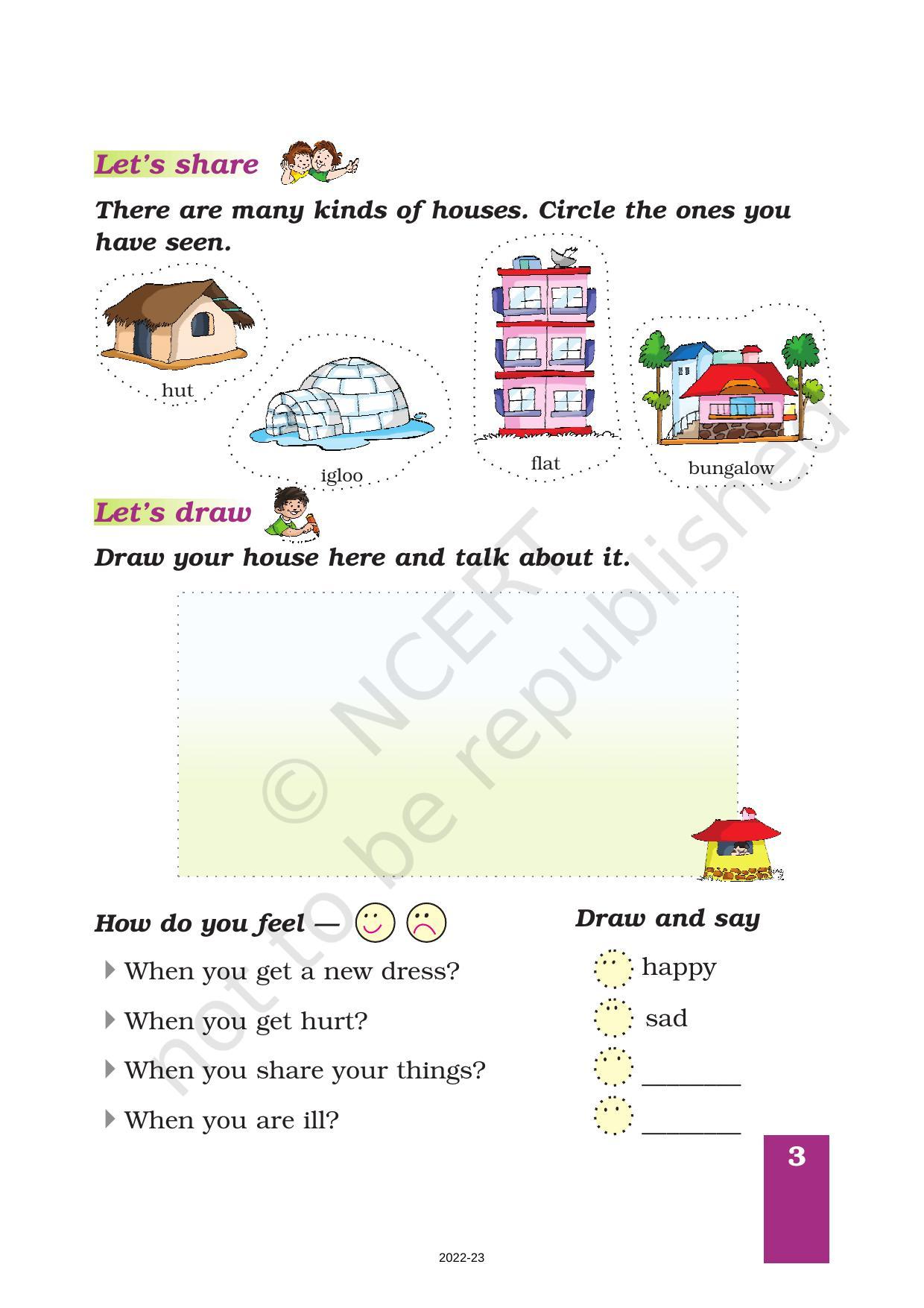 NCERT Book for Class 1 English (Marigold):Unit 1Poem-A Happy Child - Page 3