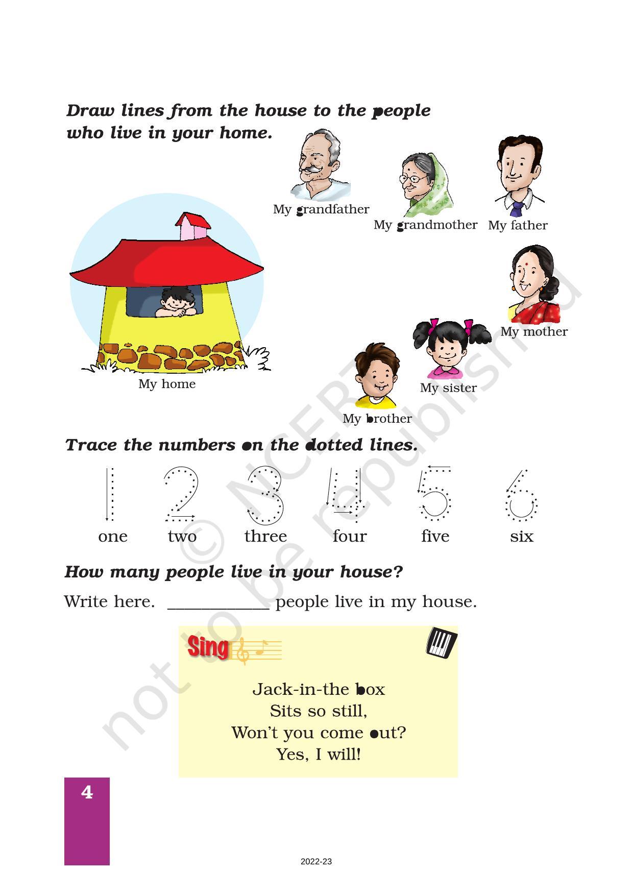 NCERT Book for Class 1 English (Marigold):Unit 1Poem-A Happy Child - Page 4