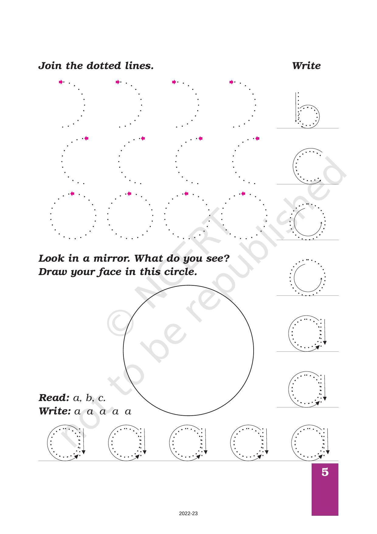 NCERT Book for Class 1 English (Marigold):Unit 1Poem-A Happy Child - Page 5