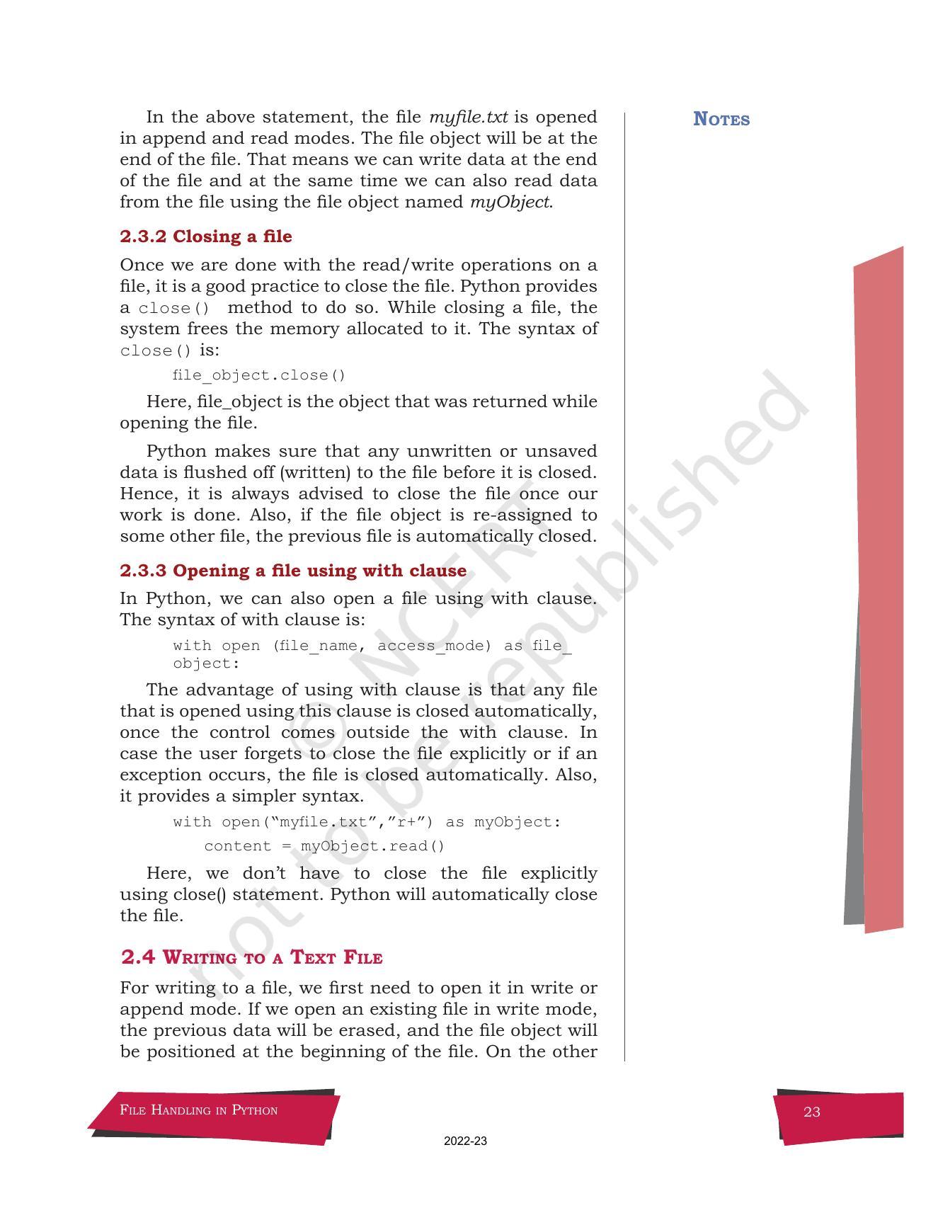 NCERT Book for Class 12 Computer Science Chapter 2 File Handling in Python - Page 5