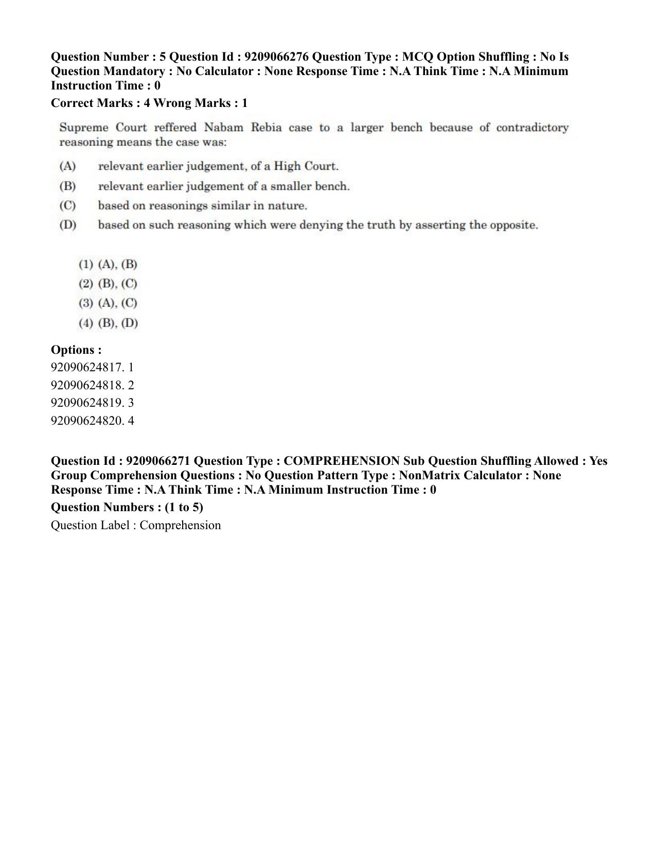 CUET PG 2023: SCQP27 – Statistics (Eng.)-shift 1 (08-06-2023) Question Paper - Page 5