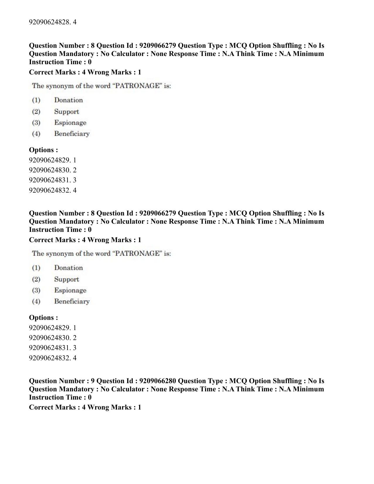 CUET PG 2023: SCQP27 – Statistics (Eng.)-shift 1 (08-06-2023) Question Paper - Page 11