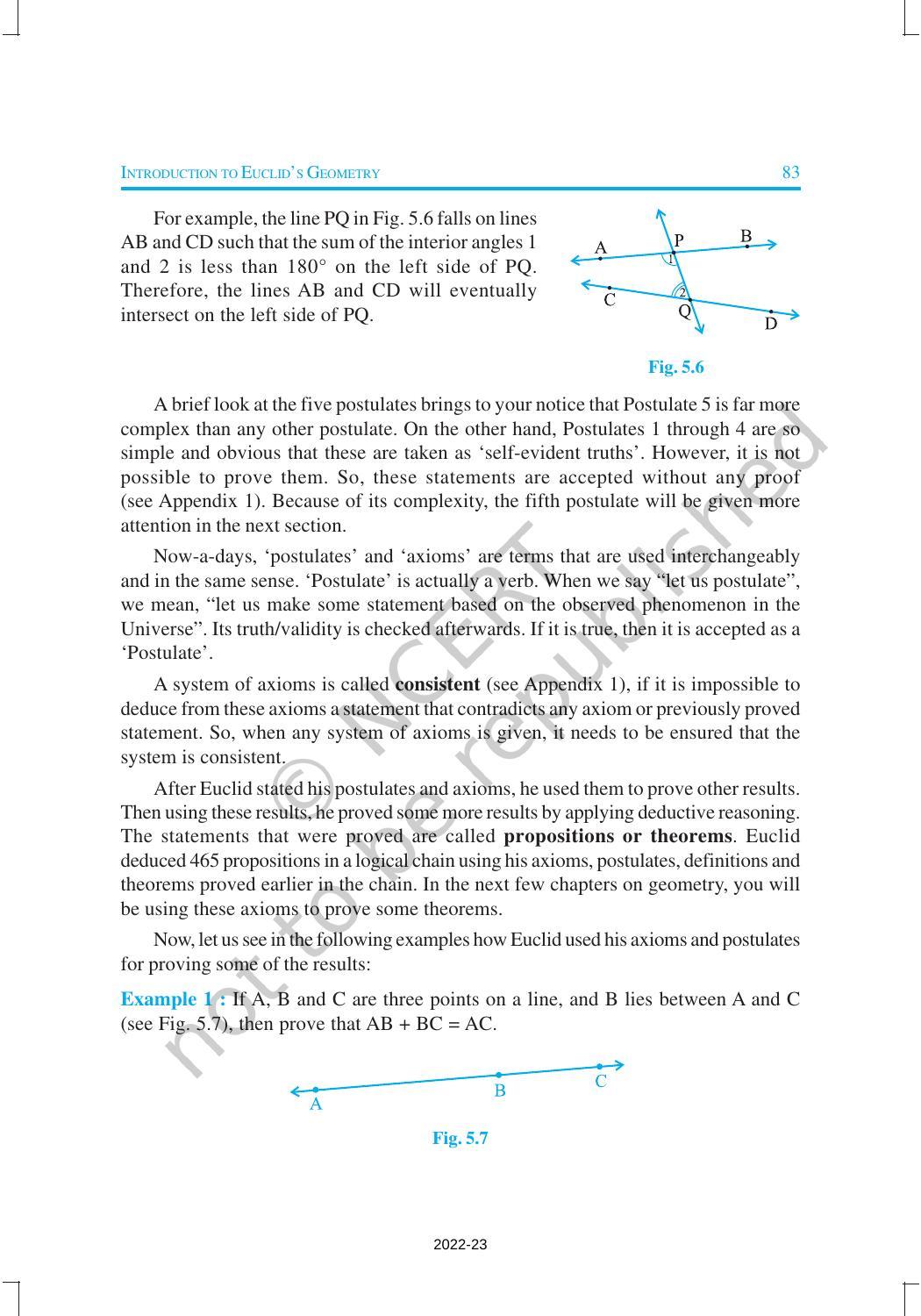 NCERT Book for Class 9 Maths Chapter 5 Introduction to Euclid's Geometry - Page 6