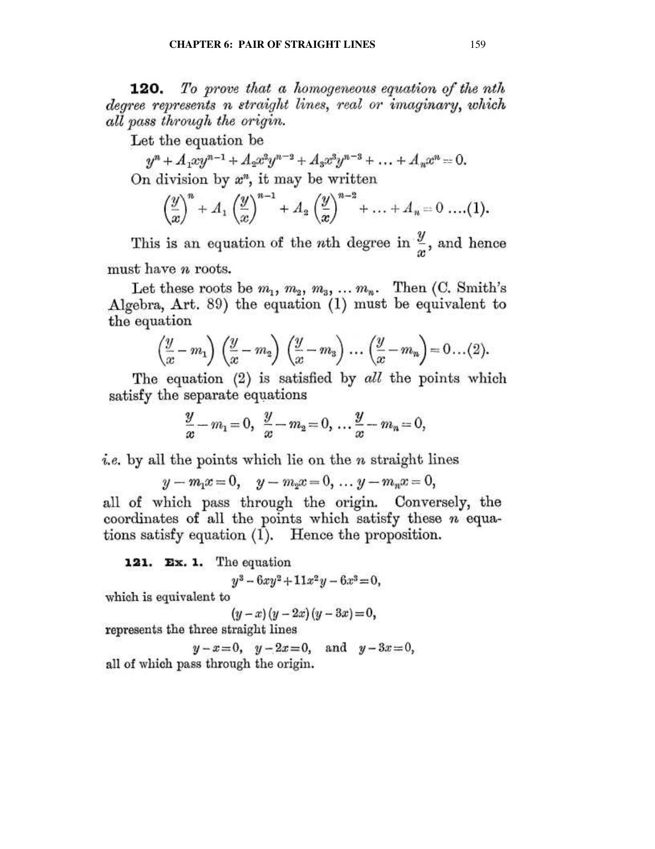 Chapter 6: On Equations Representing Two or More Straight Lines - SL Loney Solutions: The Elements of Coordinate Geometry - Page 20