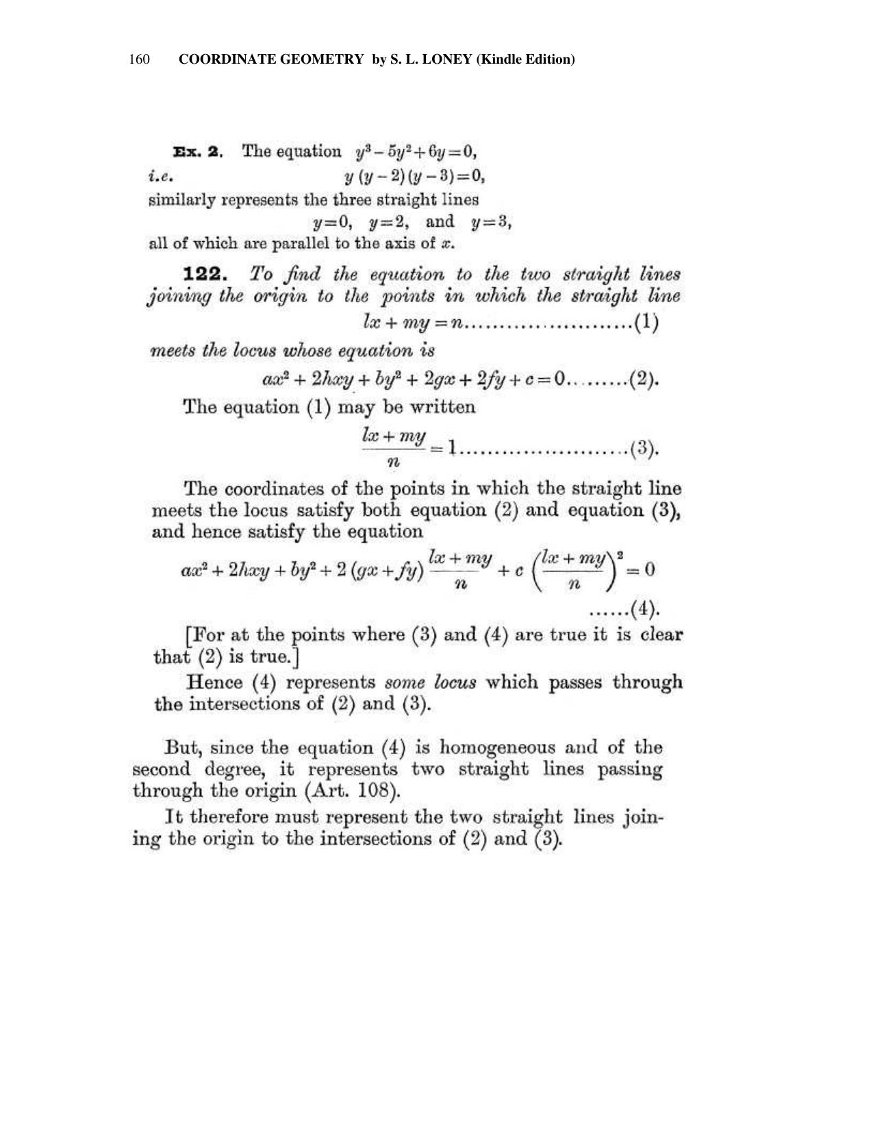 Chapter 6: On Equations Representing Two or More Straight Lines - SL Loney Solutions: The Elements of Coordinate Geometry - Page 21