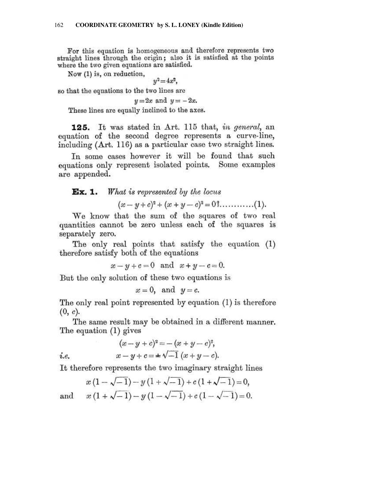 Chapter 6: On Equations Representing Two or More Straight Lines - SL Loney Solutions: The Elements of Coordinate Geometry - Page 23