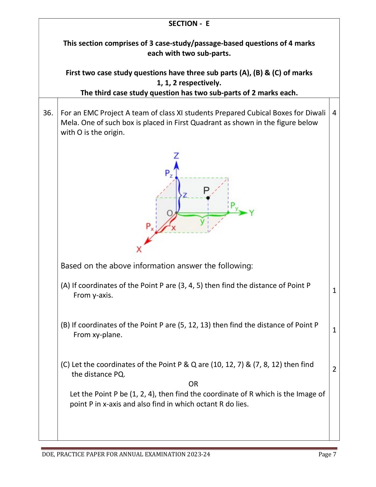 Edudel Class 11 Math (English) Practice Papers-2 (2023-24) - Page 7