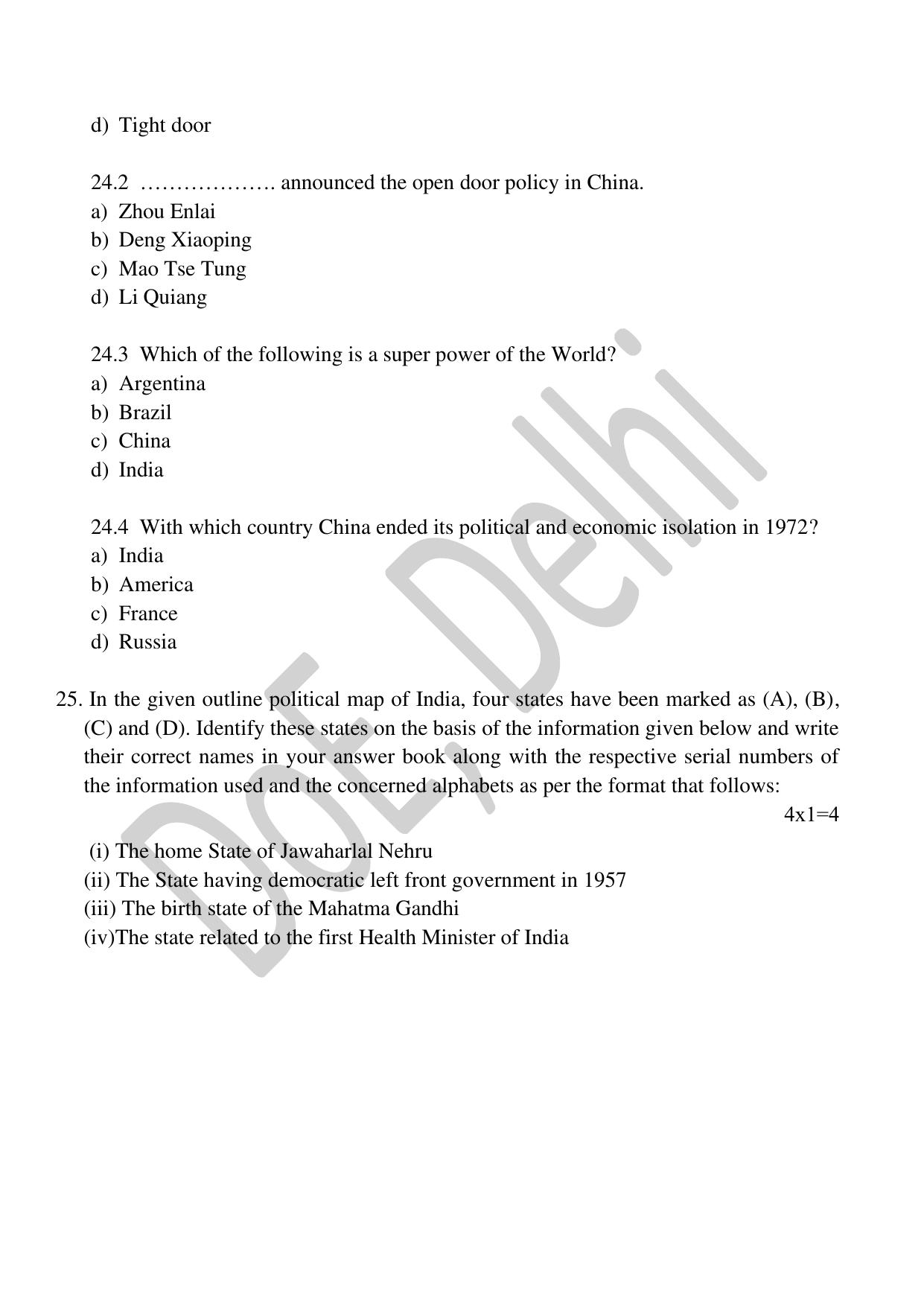 Edudel Class 12 Political Science (English) Practice Papers-2 (2023-24) - Page 6