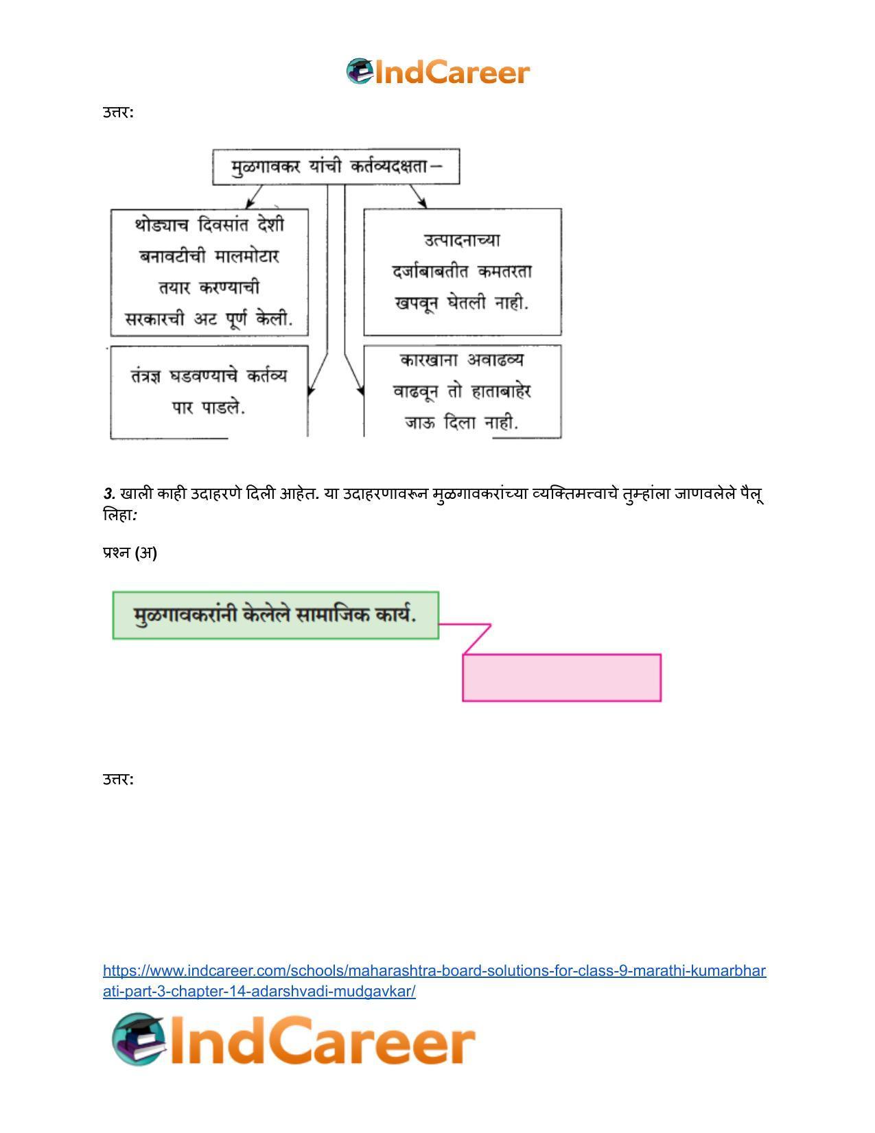Maharashtra Board Solutions for Class 9- Marathi Kumarbharati (Part- 3): Chapter 14- आदर्शवादी मुळगावकर - Page 4